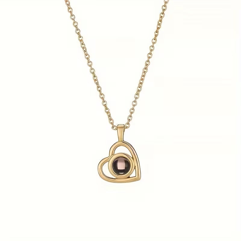 COLLAR CORAZON CON FOTO INTERNA PERSONALIZADA