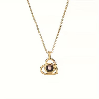 COLLAR CORAZON CON FOTO INTERNA PERSONALIZADA