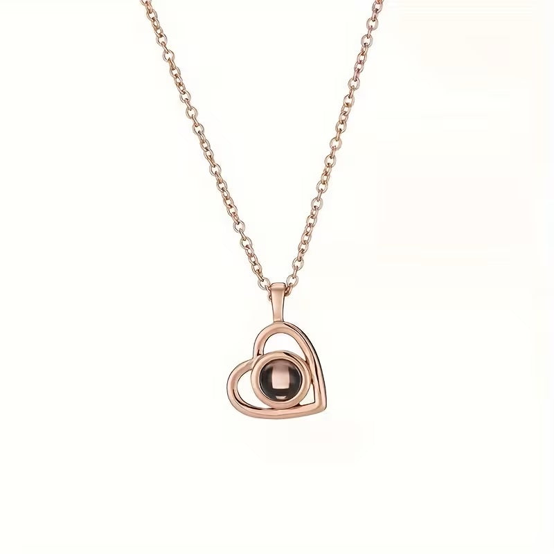 COLLAR CORAZON CON FOTO INTERNA PERSONALIZADA