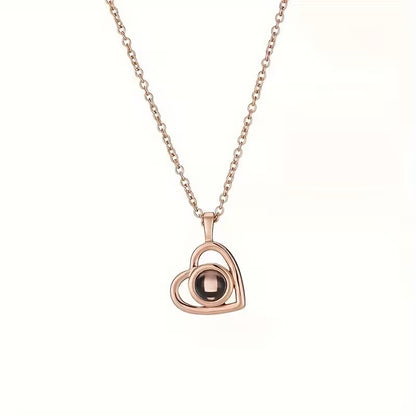 COLLAR CORAZON CON FOTO INTERNA PERSONALIZADA